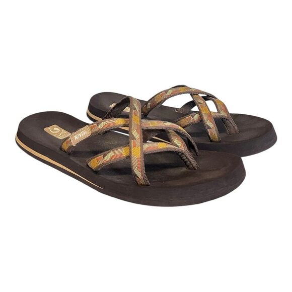 Teva Women Tribal Neutral Flat Outdoor Sport Sandal Cushion Comfort Size 7 - Picture 3 of 8